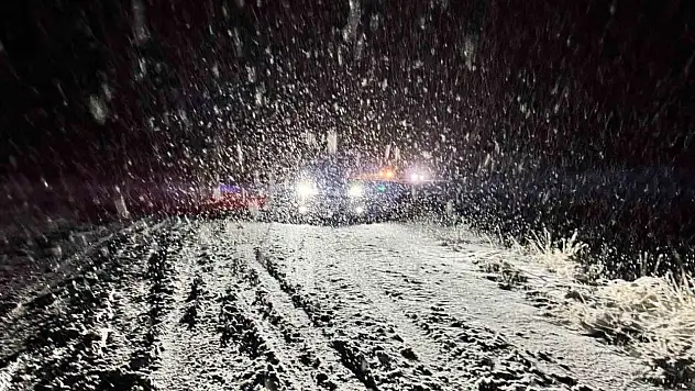 Malatya kırsalında kar yağışı etkili oluyor