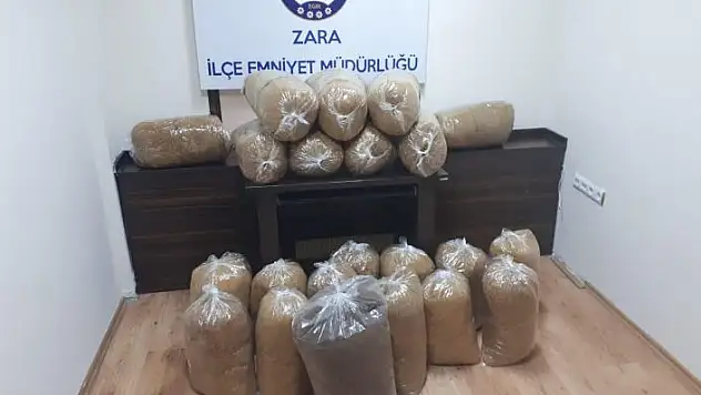 'Sivas´ta 135 kilogram kaçak tütün yakalandı'