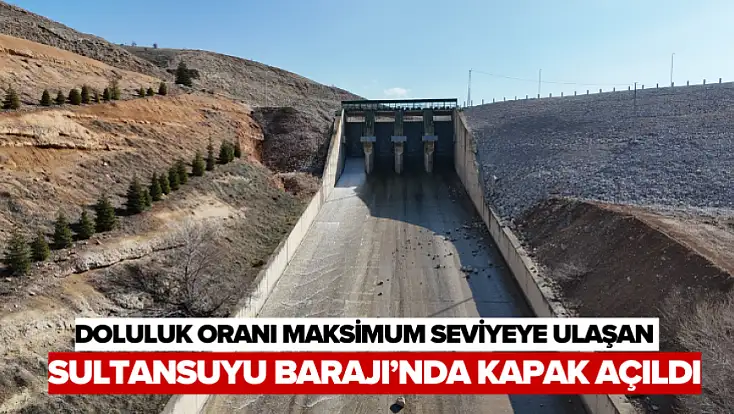 Doluluk oranı maksimum seviyeye ulaşan Sultansuyu Barajı'nda kapak açıldı