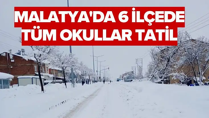Malatya'da 5 İlçede Tüm Okullar Tatil