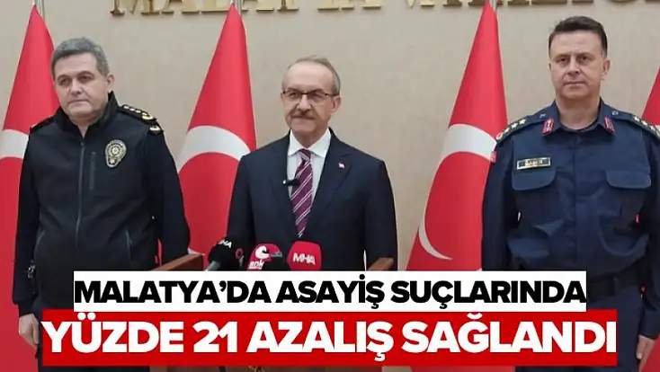 Malatya'da asayiş olaylarında yüzde 21 azalma