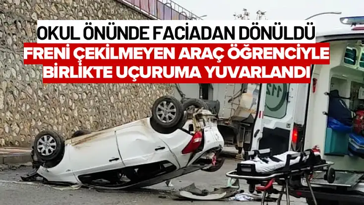 Okul Önünde Faciadan Dönüldü