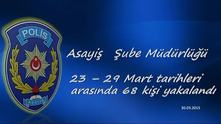 MALATYA' DA ARANAN 68 KİŞİ YAKALANDI 