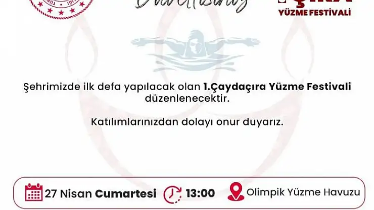 '1. Çaydaçıra Yüzme Festivali başlıyor'