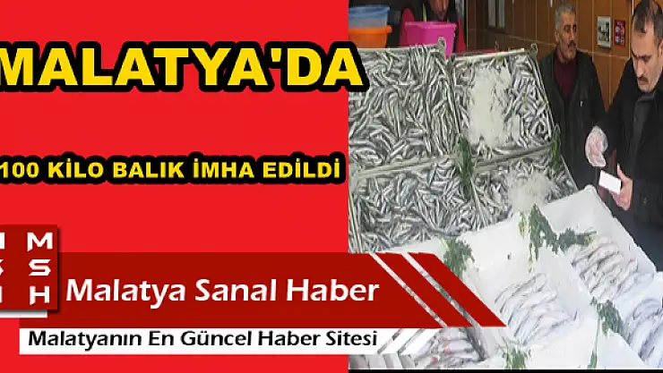 MALATYA'DA 100 KİLO BALIK İMHA EDİLDİ