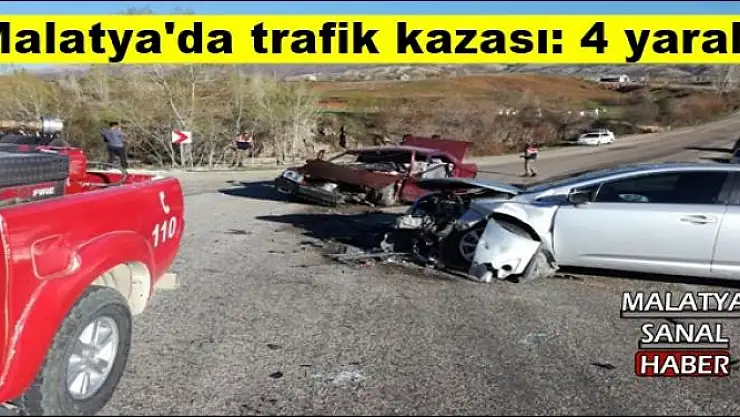 Malatya'da trafik kazası: 4 yaralı
