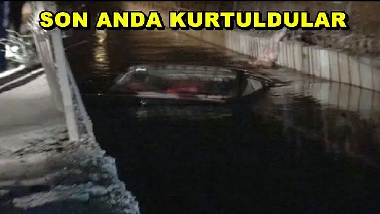 Malatya'da Otomobil Kanala DÜştü