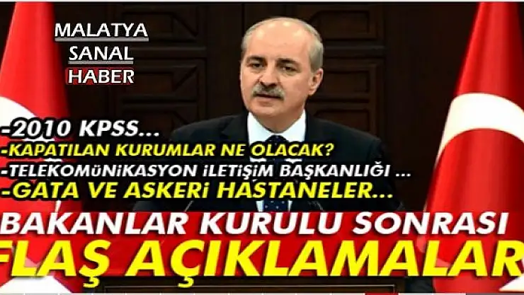Kurtulmuş'tan önemli açıklamalar
