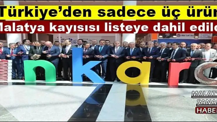  Malatya kayısısı listeye dahil edildi
