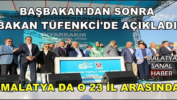 BAŞBAKAN'DAN SONRA BAKAN TÜFENKCİ'DE AÇIKLADI