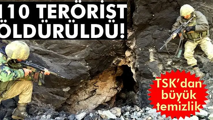 110 terörist etkisiz hale getirildi
