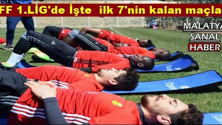 TFF 1.LİG'de İşte  ilk 7'nin kalan maçları
