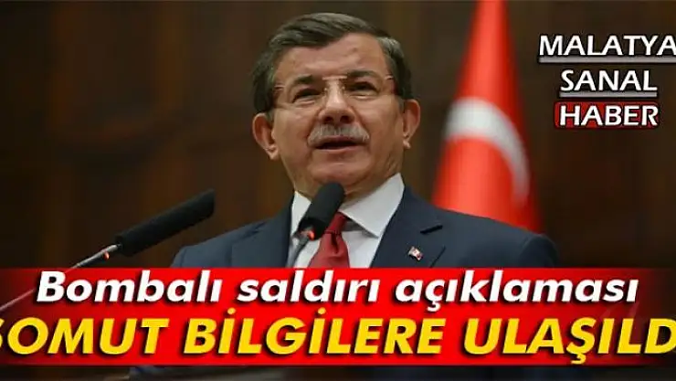 Davutoğlu'ndan bombalı saldırı açıklaması