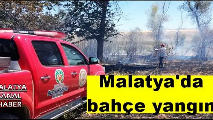 Malatya'da  bahçe yangını