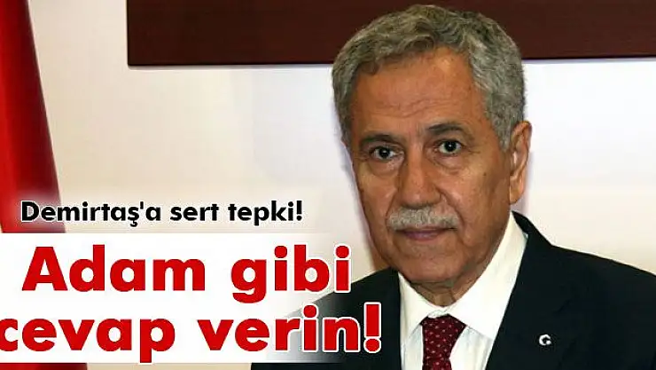 Bülent Arınç: ' Adam gibi cevap verin'