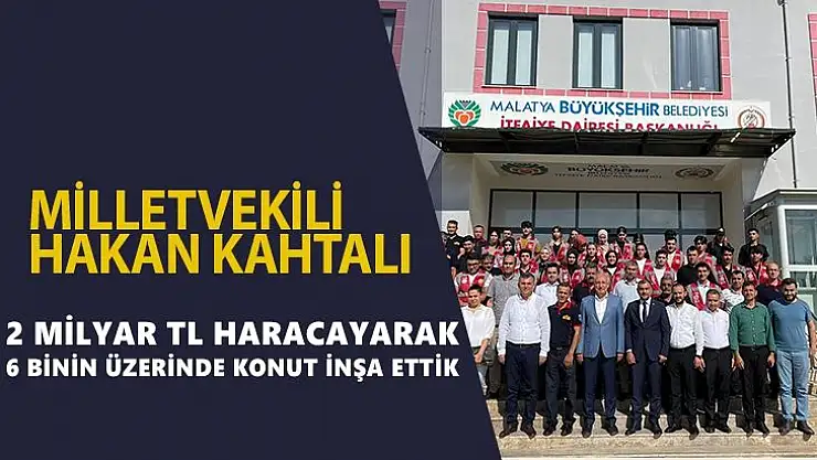 2 milyar TL haracayarak 6 binin üzerinde konut inşa ettik 