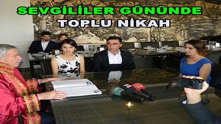 SEVGİLİLER GÜNÜ'NDE 20 ÇİFTİN NİKAHINI KIYDI
