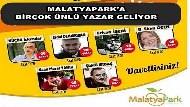  MALATYAPARK´TA 'YAZARLAR' GEÇİDİ