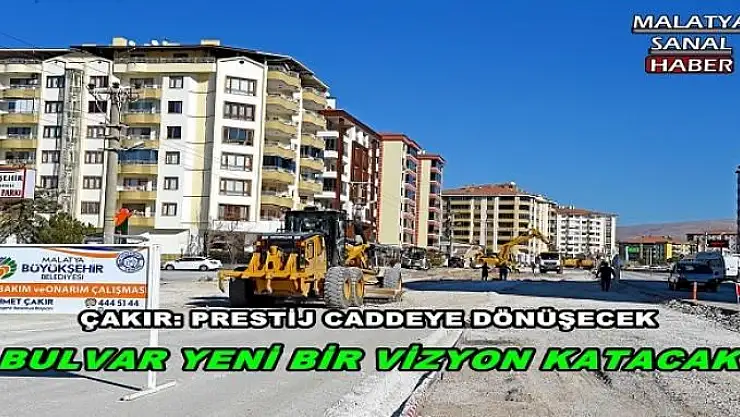 FAHRİ KAYAHAN BULVARINDA ÜST YAPI ÇALIŞMALARINA DEVAM EDİLİYOR