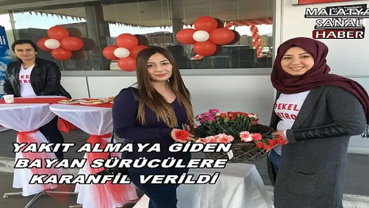 MALATYA'DA BAYAN SÜRÜCÜLERE KARANFİL 