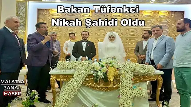 Bakan Tüfenkci Nikah Şahidi Oldu
