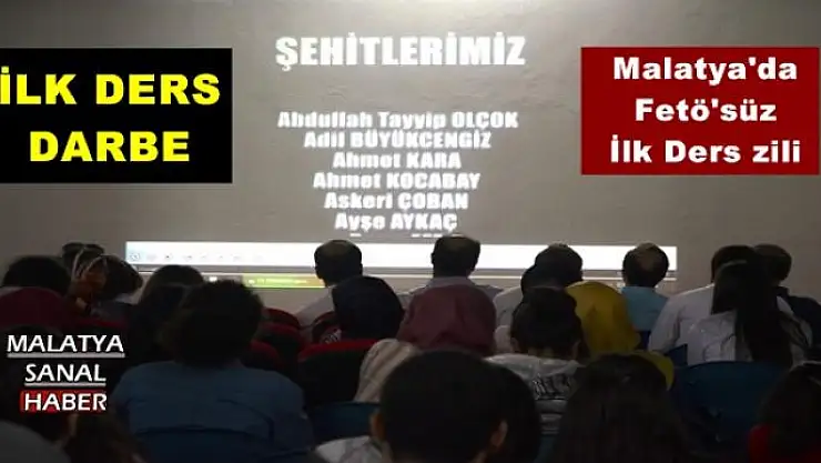 Malatya'da Fetö'süz İlk Ders zili