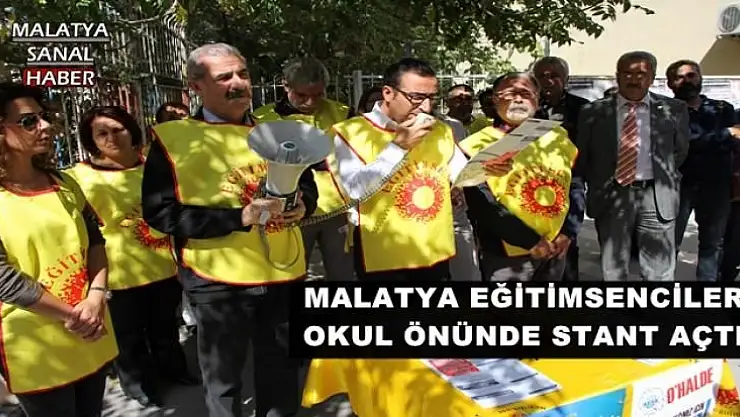 MALATYA EĞİTİMSENCİLER OKUL ÖNÜNDE STANT AÇTI