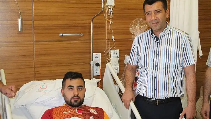 'Ameliyat olan uzman çavuşa ziyaret'