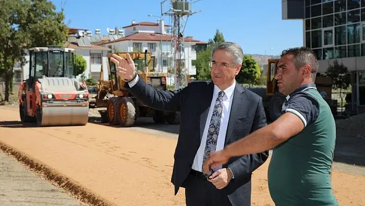 'Başkan Yanılmaz, geçici fuar alanını inceledi'