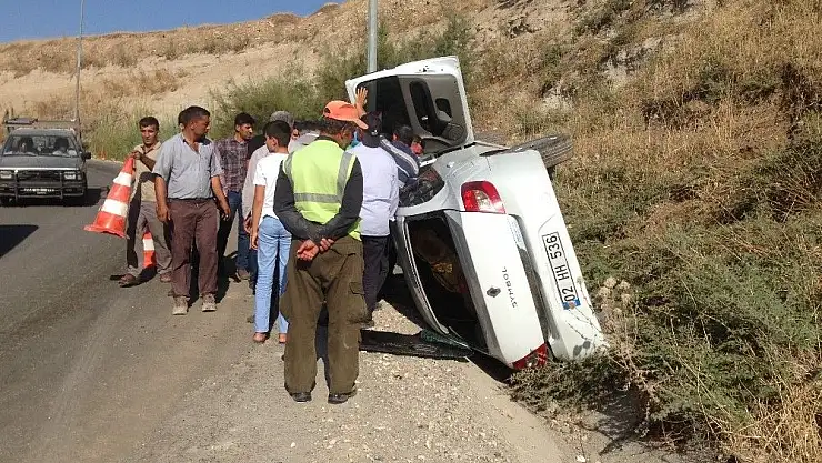 'Otomobil yan yattı'