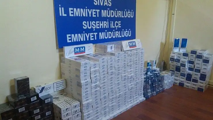 'Sivas´ta Gümrük Kaçağı sigara ele geçirildi.'