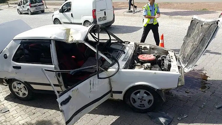Malatya karayolunda Otomobil takla attı