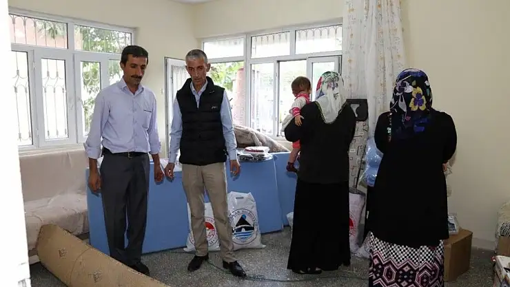 'Adıyaman Belediyesinden evi yanan aileye yardım'