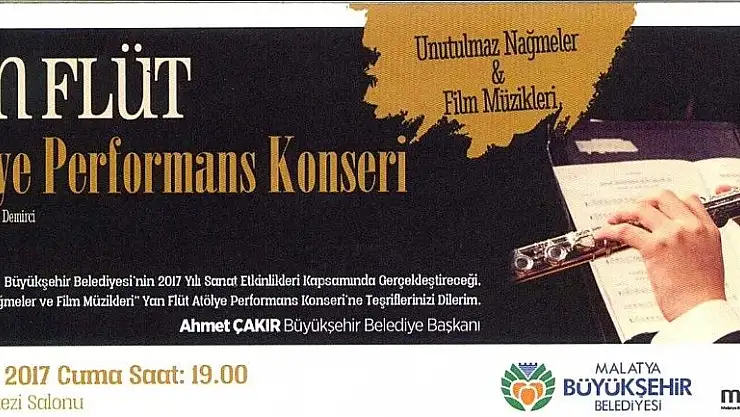 Büyükşehir Belediyesinden yan flüt konseri