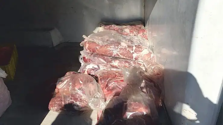 'Kahta´da kaçak et operasyonu'