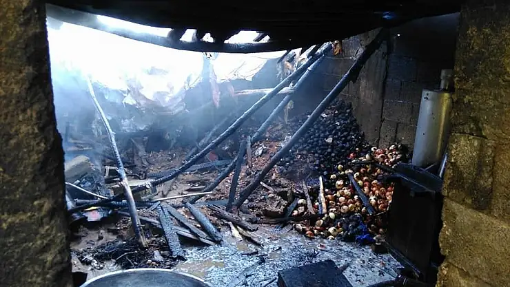 'Odunlukta çıkan yangın korkuttu'