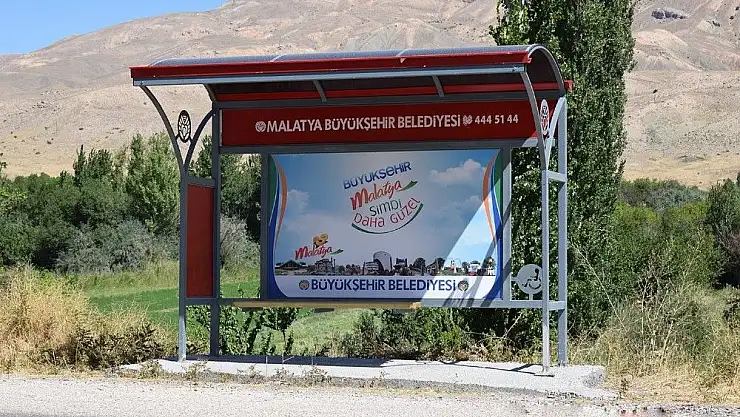 Malatya2nın Kırsal mahallelerine 300 adet otobüs durağı monte edildi