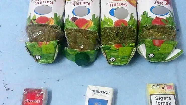 'Meyve suyu kutularından esrar çıktı'