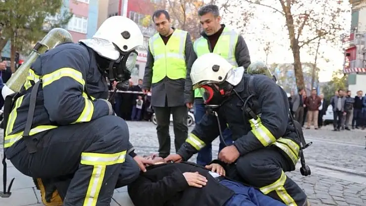 'Adıyaman Belediyesinde yangın tatbikatı'