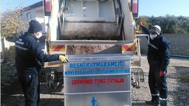 'Besni´de 27 köye 225 adet çöp konteynırı dağıtıldı'