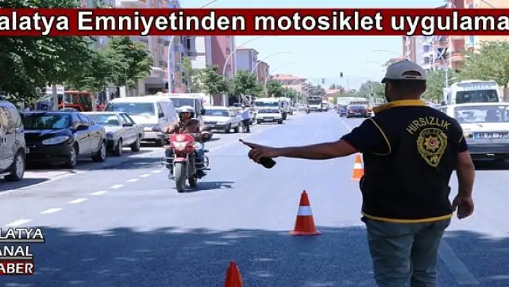 Malatya Emniyetinden motosiklet uygulaması