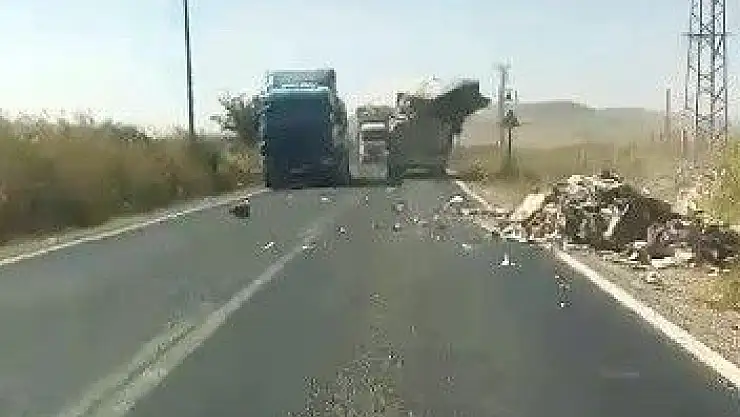 'Aşırı yük taşıyan kamyon tehlike saçtı'