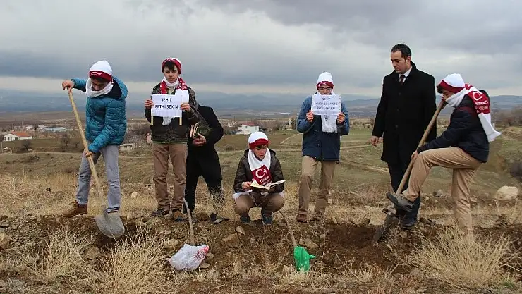 'Öğrenciler Şehit Fethi Sekin anısına ''Çınar'' dikti'