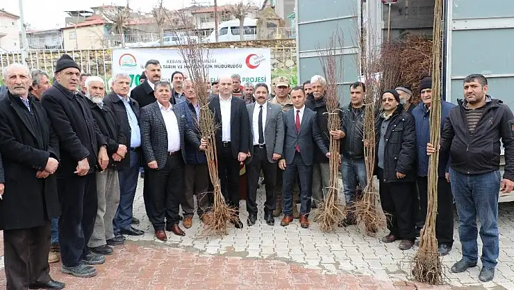 'Keban´da çiftçiye 10 bin adet ceviz ve badem fidanı'