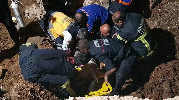 'Adıyaman´da alt yapı çalışmasında göçük: 1 ağır yaralı'