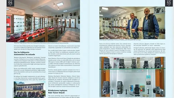 'Malatya Fotoğraf Makinesi müzesi BİK dergisinde'