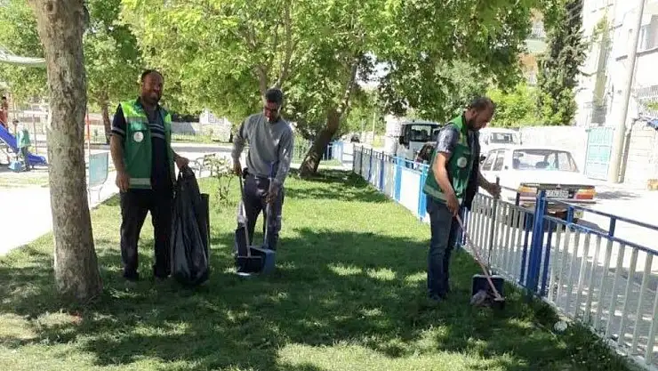 'Adıyaman´da parklarda bahar bakımı'