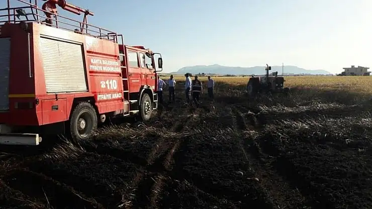 '15 Dönümlük ekin alanı küle döndü'