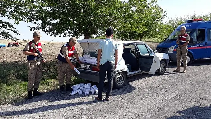 'Jandarma kaçak sigara ele geçirdi'