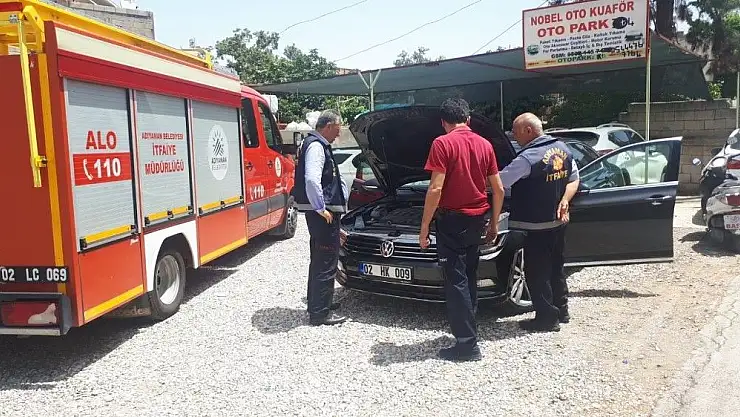 'Otomobilin motor kısmında kedi arandı'